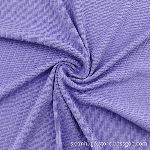Spandex Brushed Rib Dyed Knitted Textile Telas Fabric